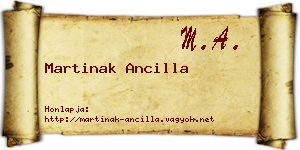 Martinak Ancilla névjegykártya